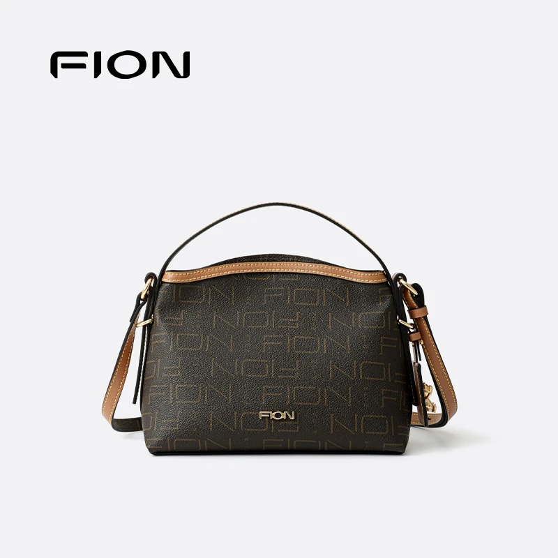 Fion/菲安妮喵喵熊时尚百搭复古手提斜挎包FAAFJGC194