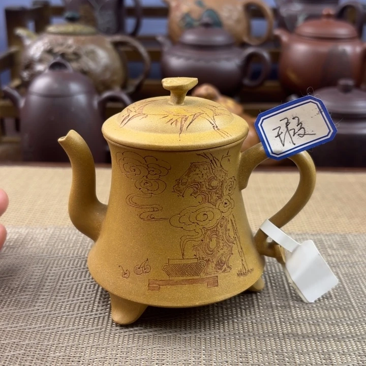 紫砂茶壶如意黄金段原矿茶壶