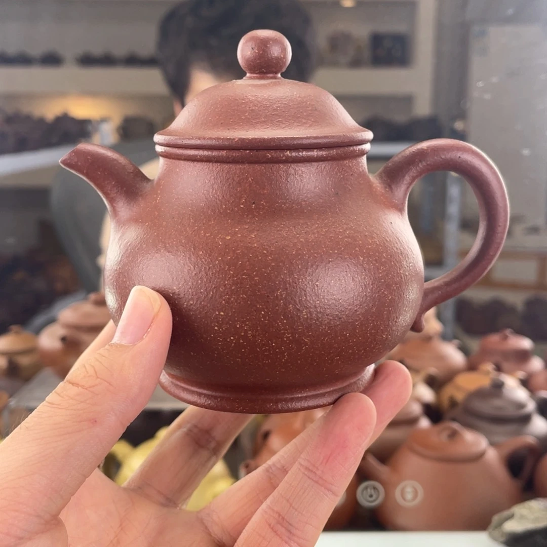 茶壶紫砂240cc红降坡茶壶