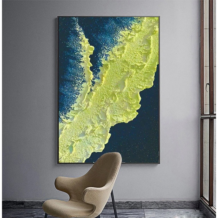 简约抽象肌理感装饰画黄海用于客厅玄关沙发墙装饰