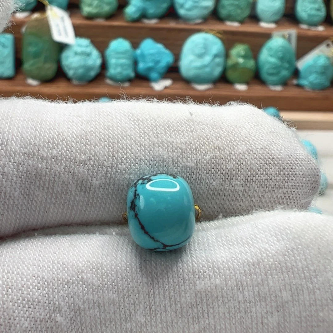 绿松石未镶嵌老型珠9.1mm