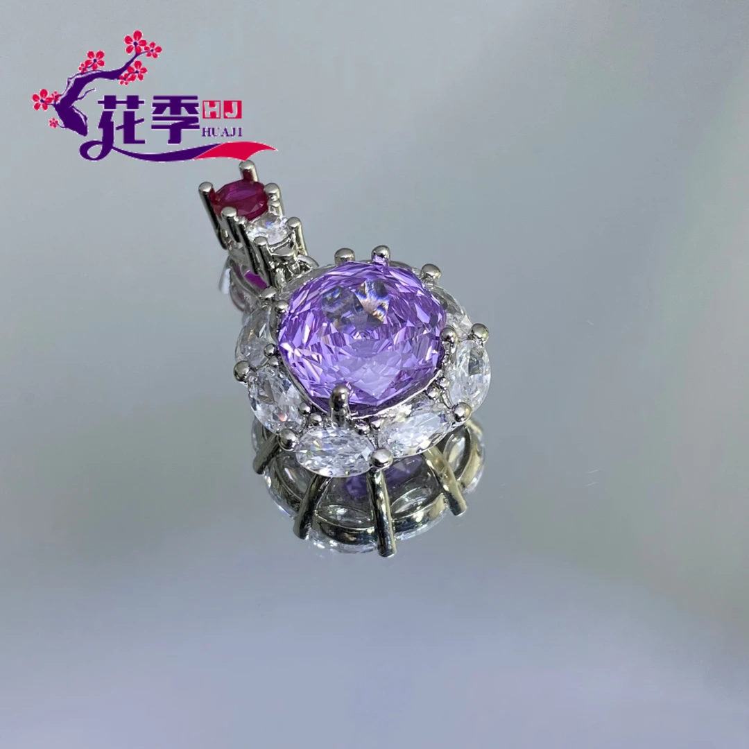 【花季】 原创玫瑰切炫彩强荧光吊坠ML225