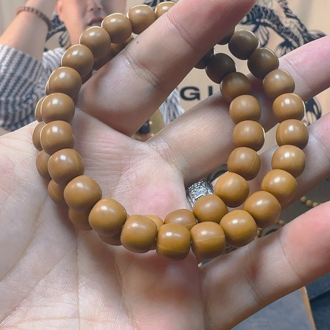 手串猴头核桃微瑕素串9.3-10.3