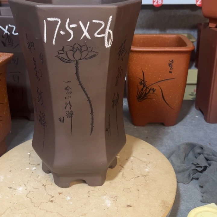 紫砂花盆宜兴紫砂