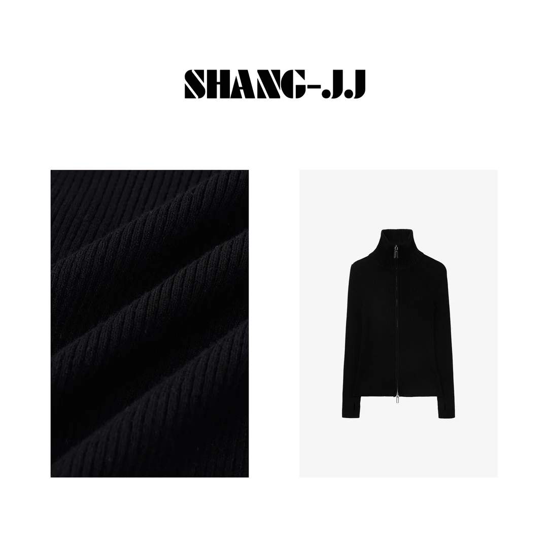 SHANG-JJ【舒适塑身】24新款定色定染针织纯色开衫q132744p