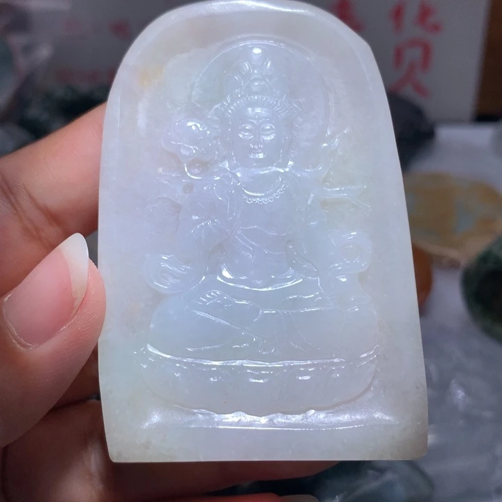 翡翠未镶嵌颈饰保真天然A货翡翠
