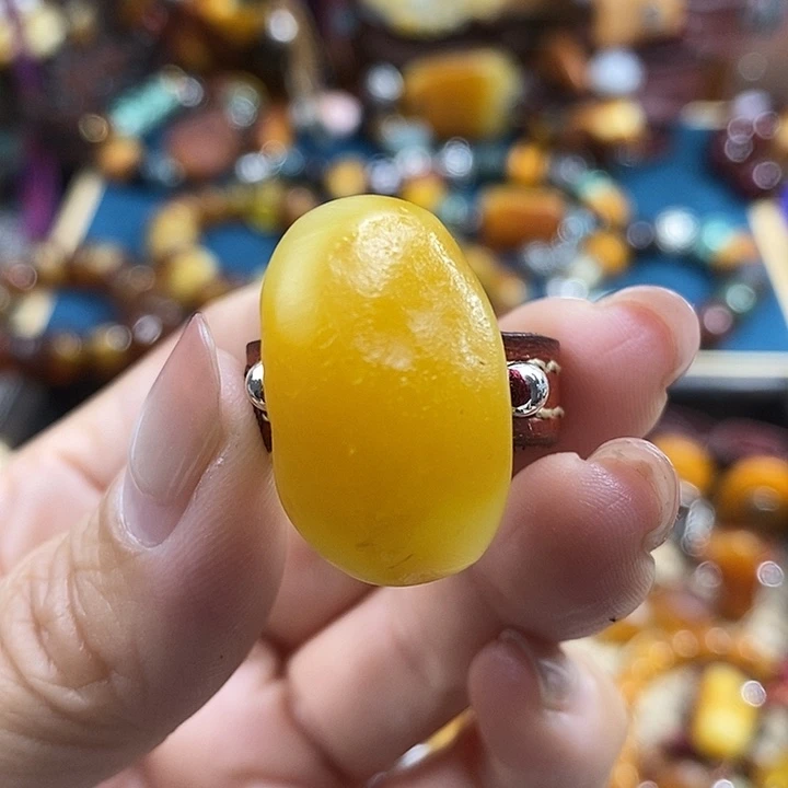 蜜蜡未镶嵌戒指戒指