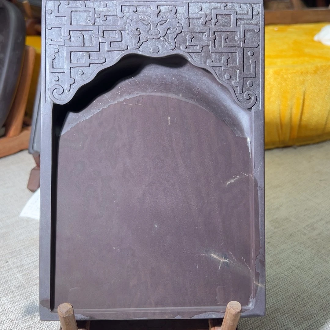 纯手工福利端砚包邮木盒麻子坑