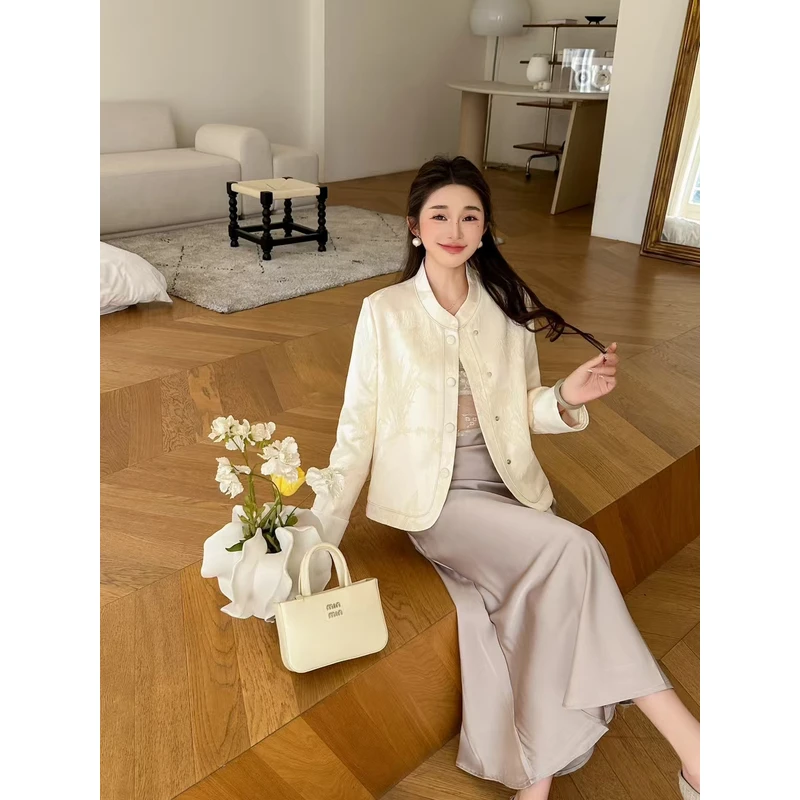 【锦衣服饰】QGWZ 5772（25772）新国风提花醋酸立领短外套