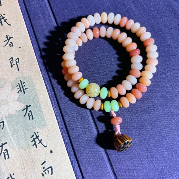 桃桃幽兰菩提根手串桃木莲蓬百搭原创古风文玩手持盘玩念珠禅意