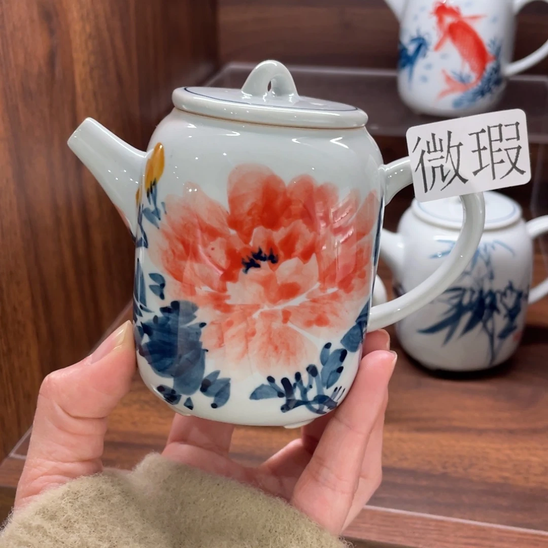 有瑕釉下彩纯手绘