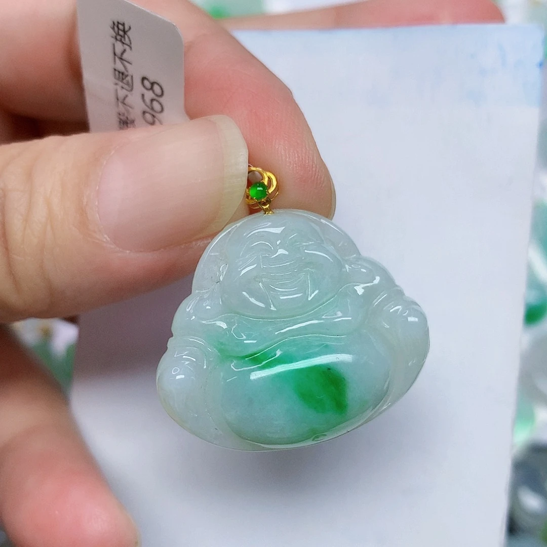 翡翠18K金镶嵌颈饰466677