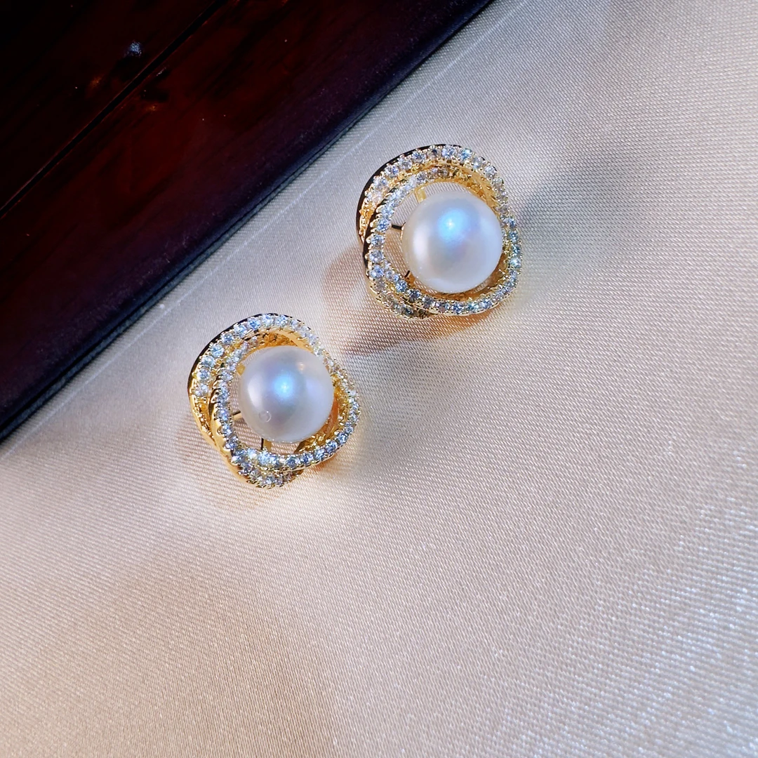 【z249三生三世套装】精致气质珍珠项链耳钉戒指套装设计师高级感