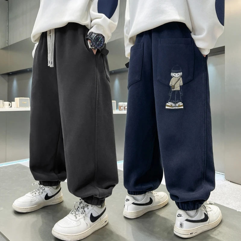 男童运动卫裤秋季2025新款儿童长裤大童休闲宽松洋气春秋束脚裤子