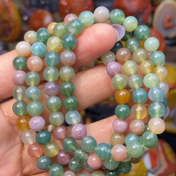 玛瑙/玉髓足银镶嵌珠宝奇石品质天然水草350