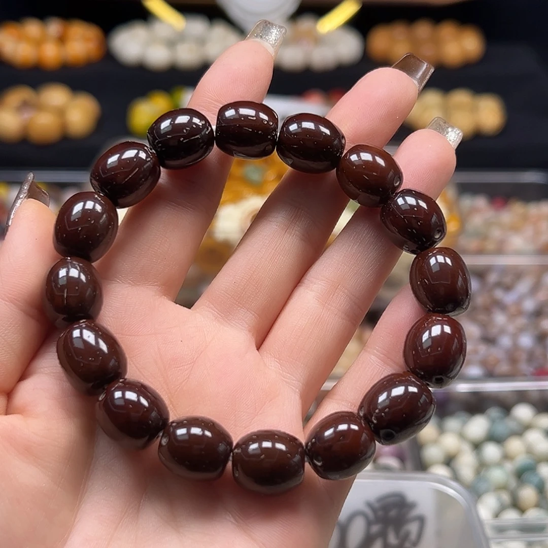 菩提根/象牙果手串卡14左右紫金鼠1条