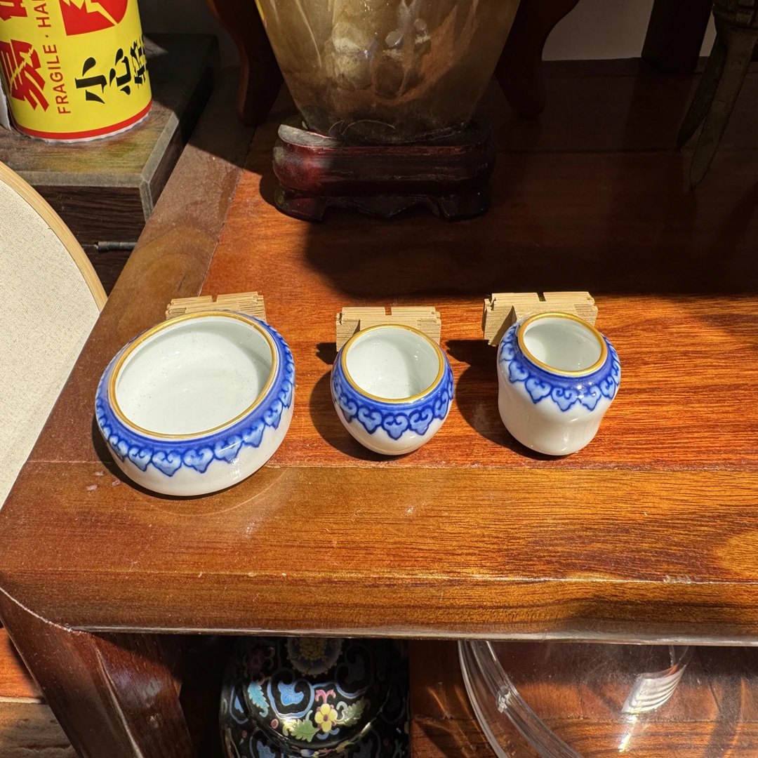 九正堂绣眼杯三件套