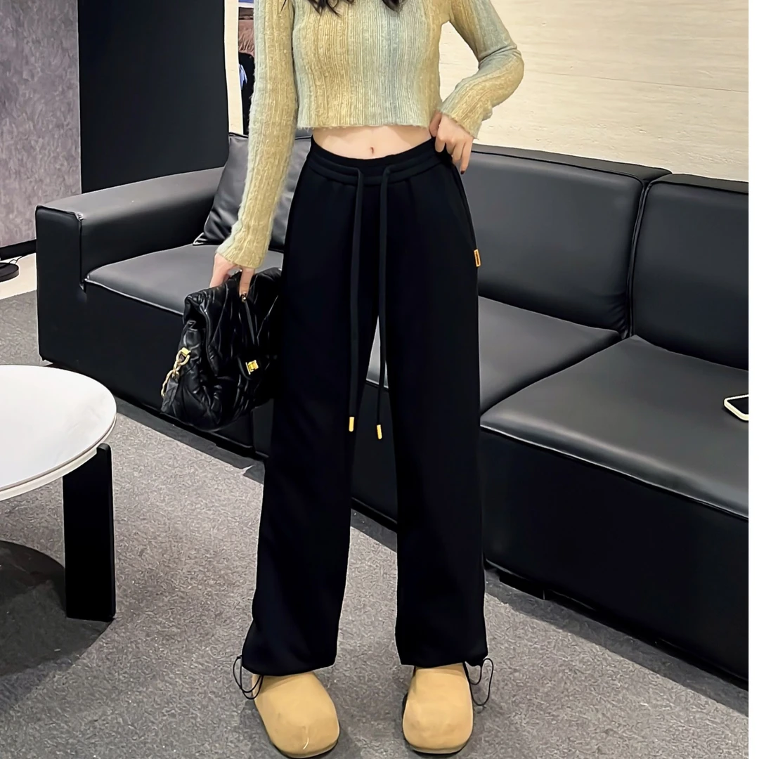 休闲松紧加厚羽绒裤