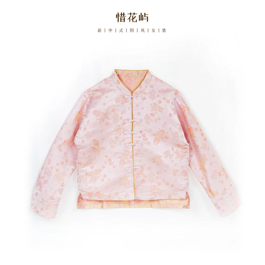 [鲤遇桃花]新中式高定设计新春款外套朝辞白帝彩云间