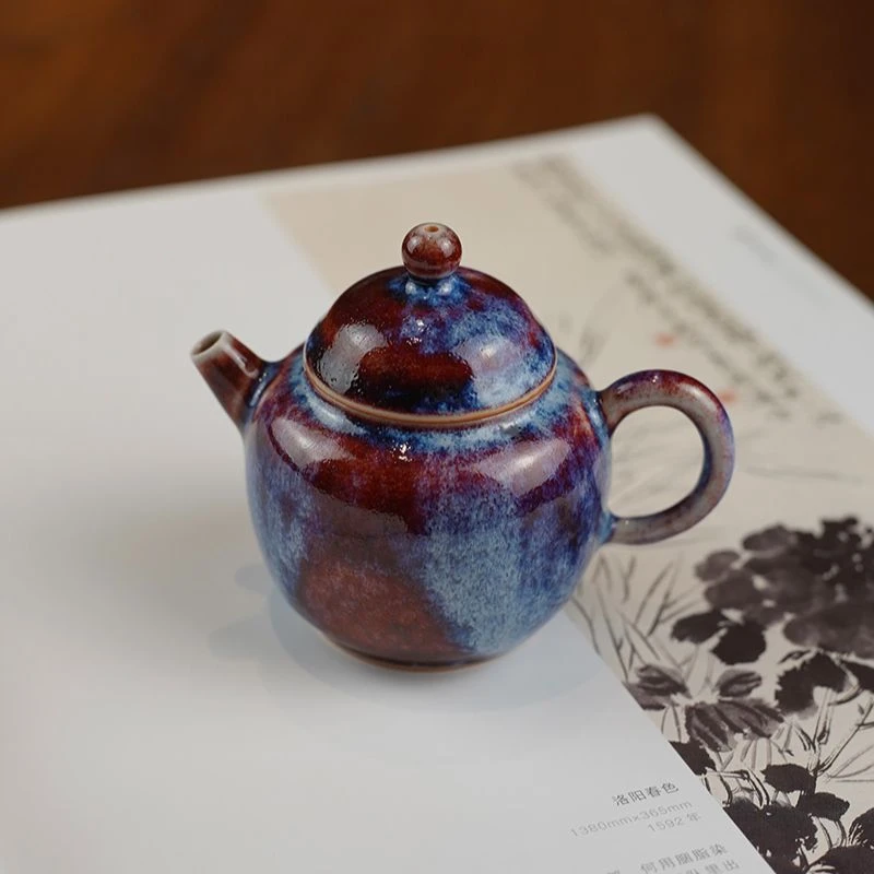景德镇三藏陶纯手工原矿釉陶瓷盖碗泡茶小壶小容量原创手作茶空间