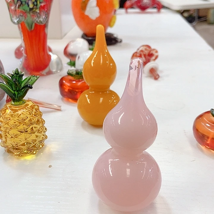 手工艺品琉璃琉璃花瓶高度20厘米4厘米