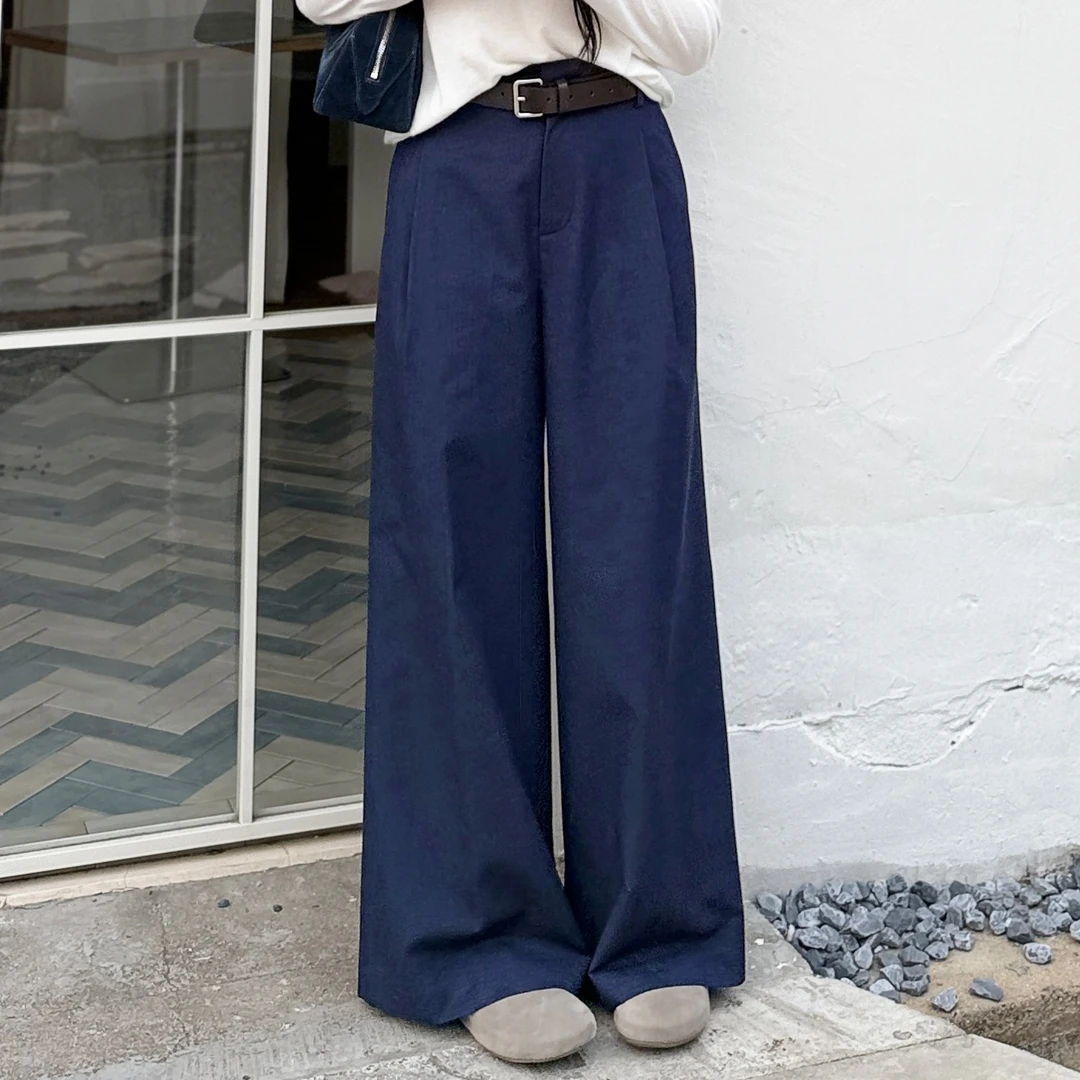 巴黎之吻丨康赛妮DENIM羊绒牛仔丨复古百搭显瘦直筒牛仔裤-MY6254