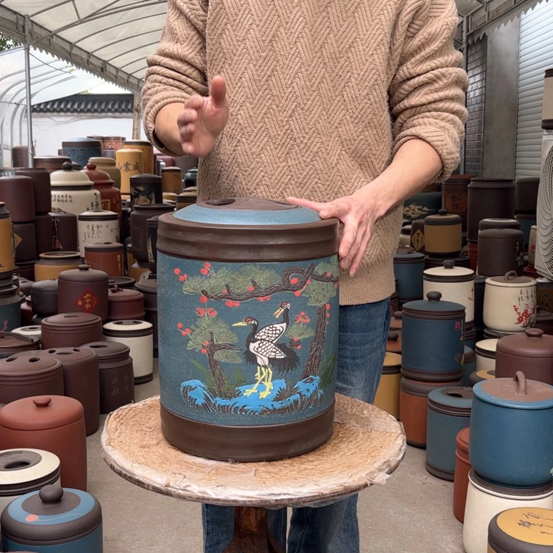 紫砂茶叶罐12 饼茶叶罐