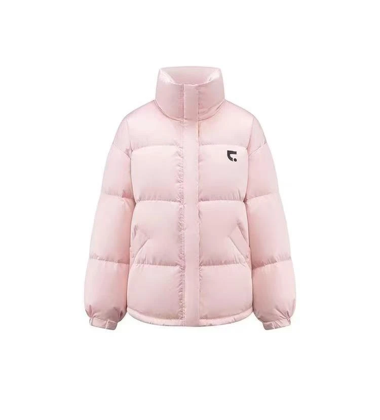 纯色休闲风厚款马卡龙经典立领羽绒服