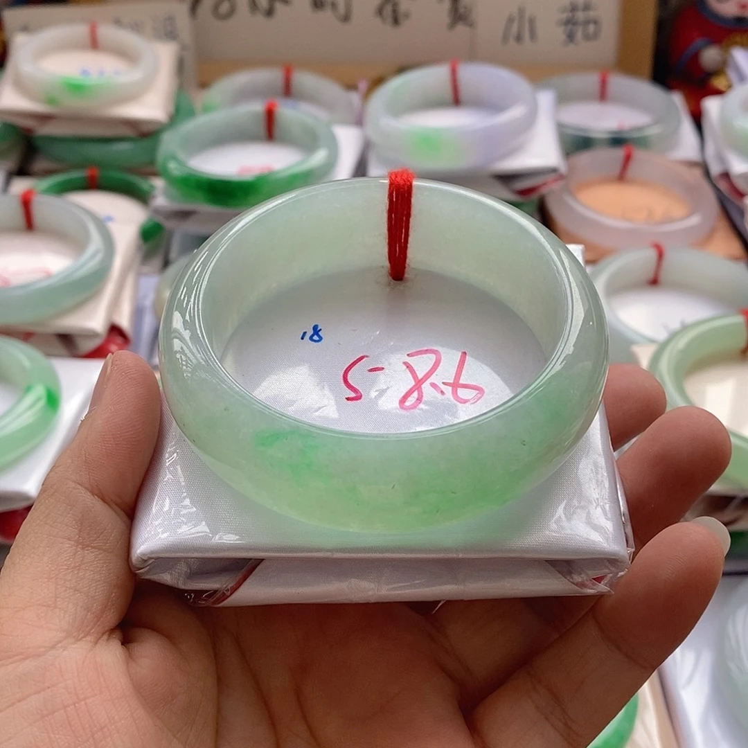 静***花翡翠未镶嵌手镯手镯