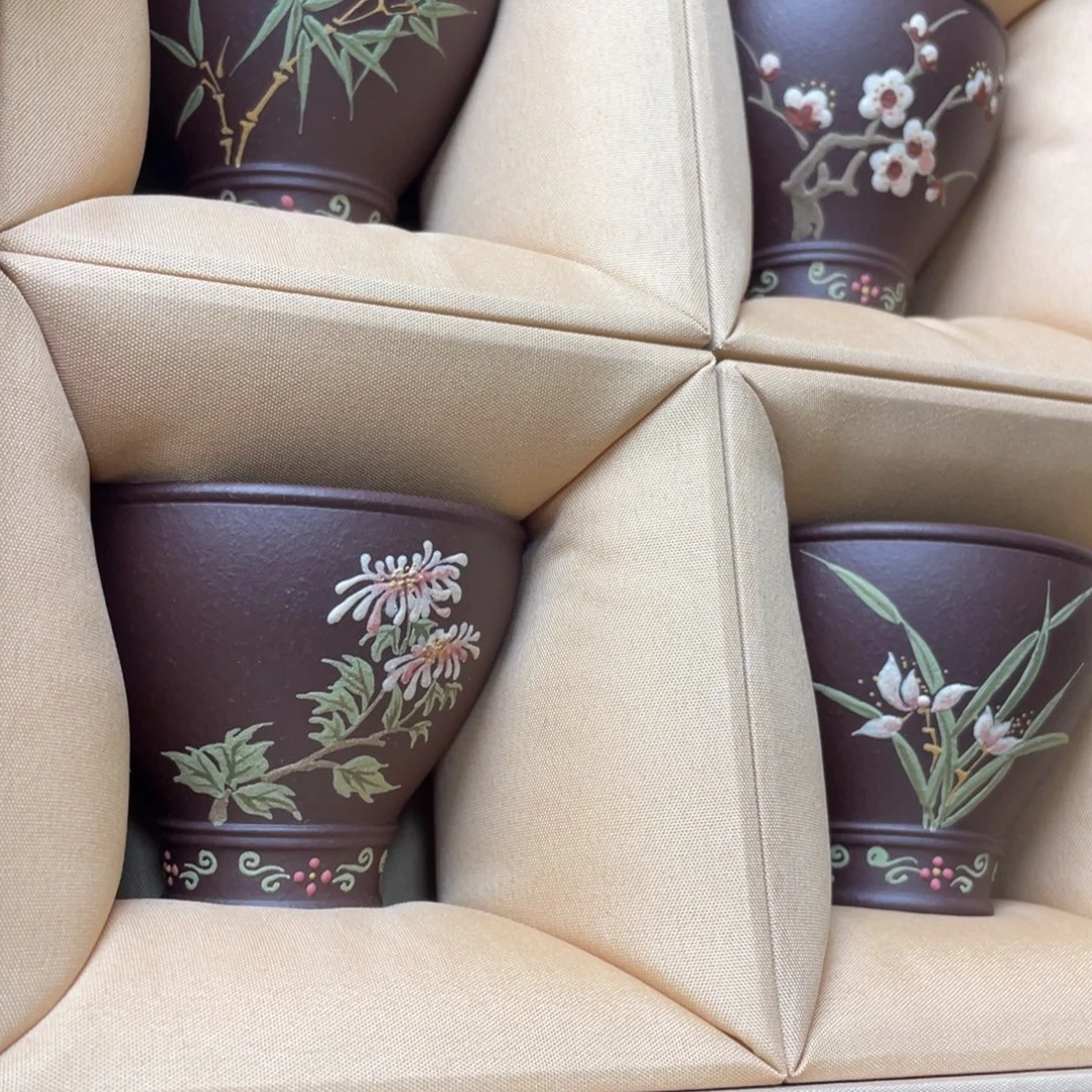 茶杯紫砂紫砂主人杯100cc四只送礼盒