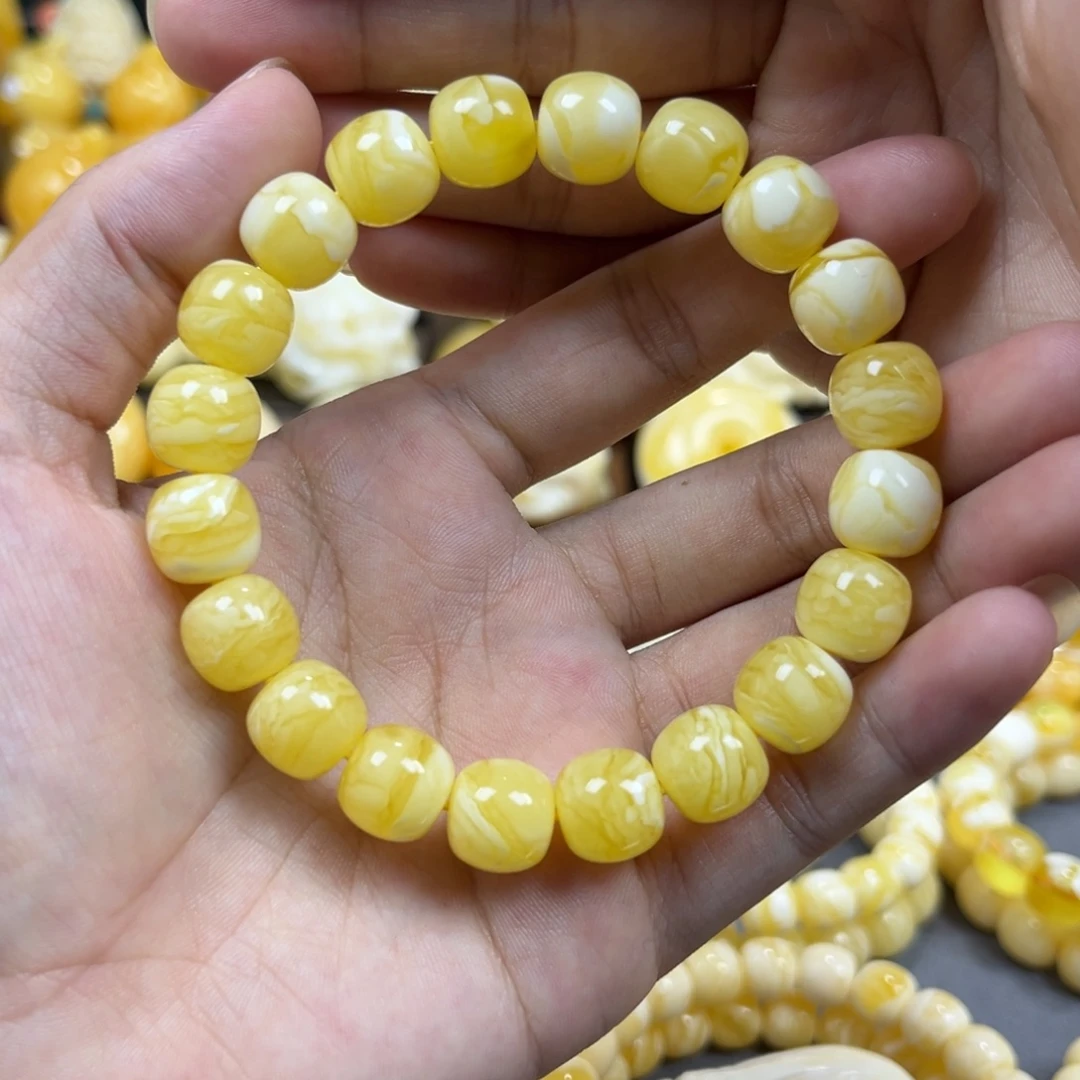 琥珀未镶嵌手串同料老邢手串11mm