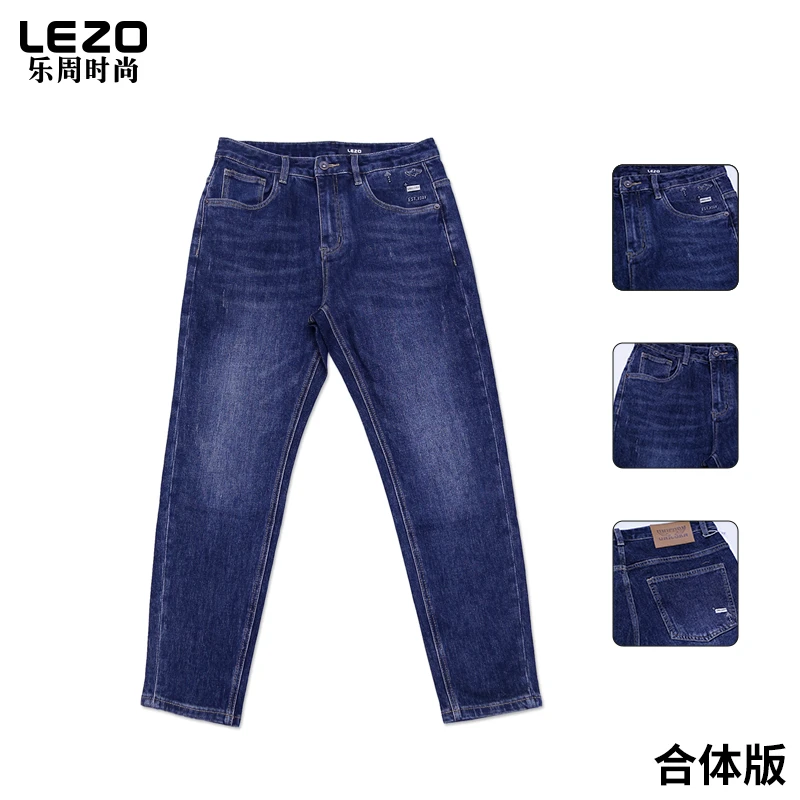 LEZO乐周时尚男装牛仔九分裤L25328034