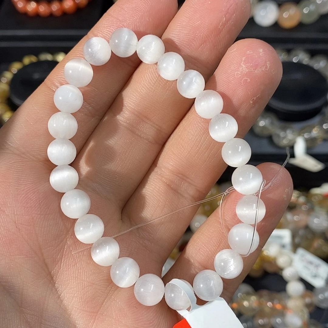 未镶嵌手链水晶白兔毛