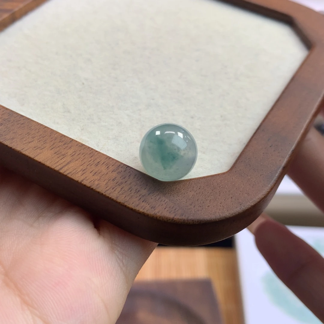 手链翡翠未镶嵌白底飘花卡12