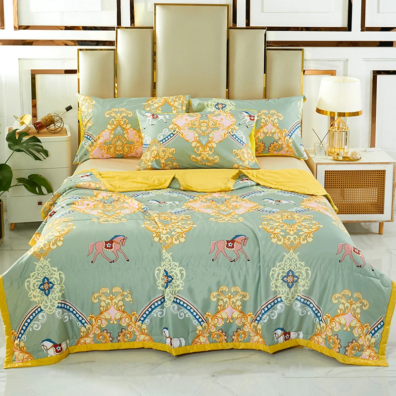 【免费试睡15天】轻奢风小香丝空调被宿舍丝滑单人皇马150*200