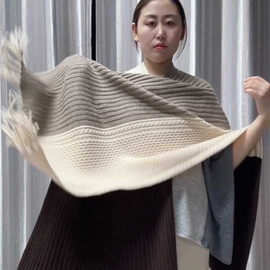 羊绒加厚披肩流苏123456