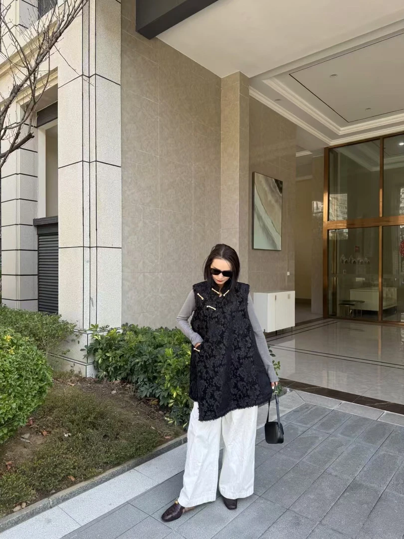 冬季藏式新款加厚马甲【气质黑】显瘦宽松马甲百搭秋冬