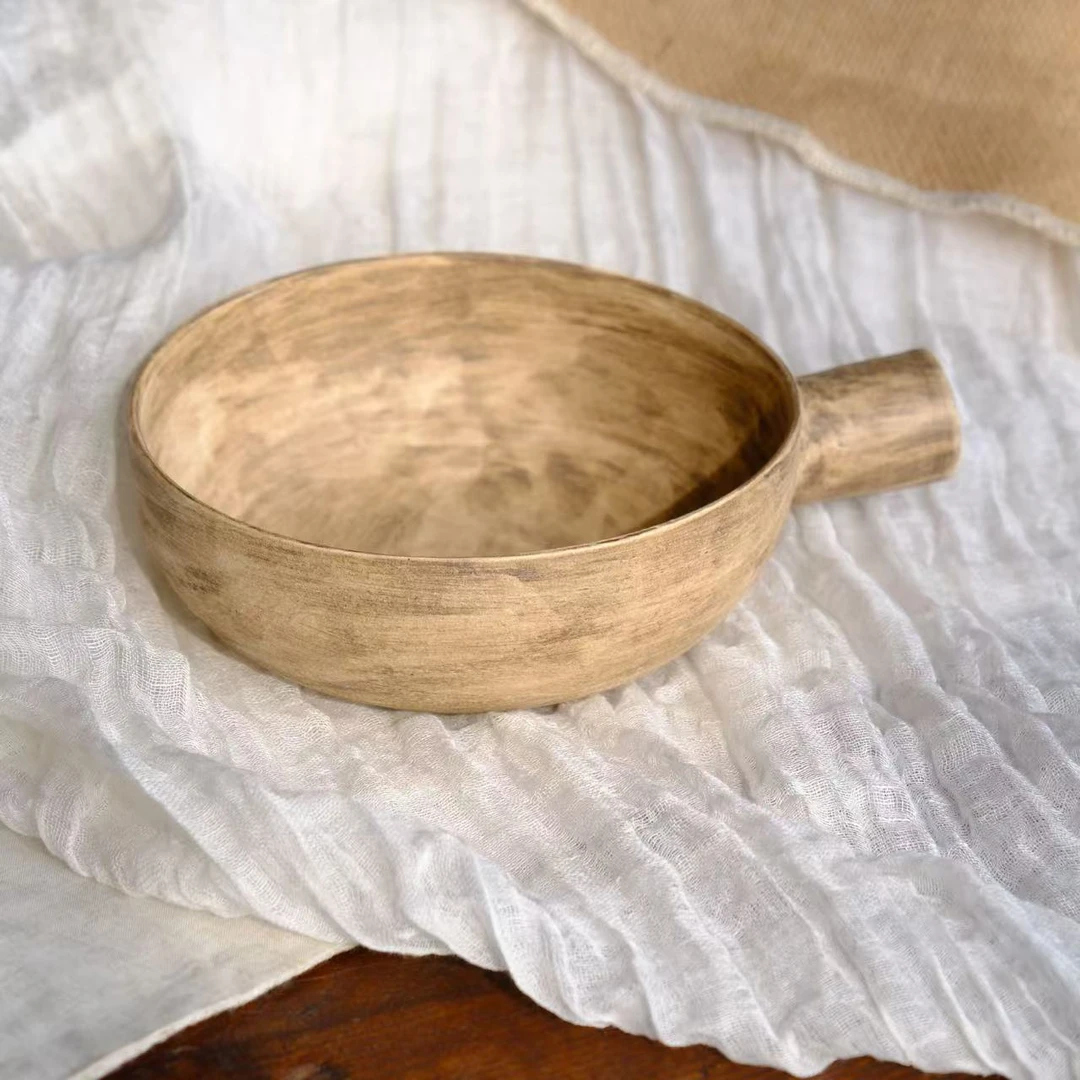 小喜宅 (微瑕)沙丘嘟嘟盘(口径15.5cm)