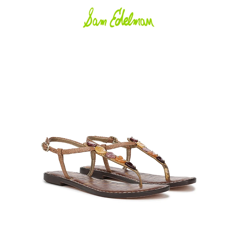 SAM EDELMAN山姆爱德曼2025夏季新彩石人字夹脚凉拖鞋GIGI STONE