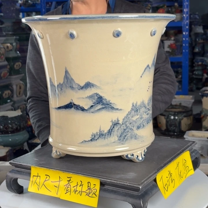 一风堂石湾花盆 内25*25编号256