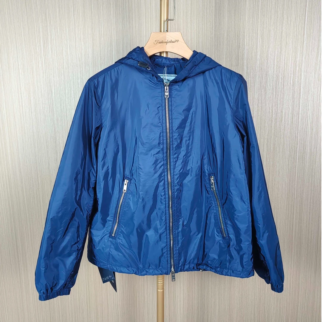 99新 Prada/普拉达 Prada 蓝色拉链帽衫 36  18061671