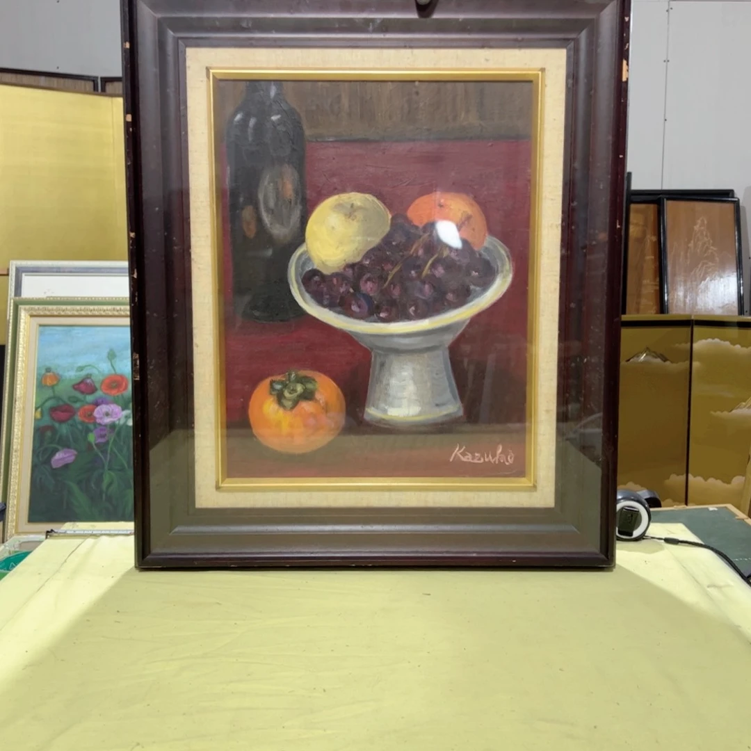 绘画惋*屏风框画茶空间设计