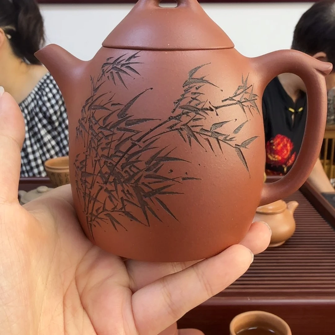 茶壶紫砂宜兴原矿紫砂红皮龙320