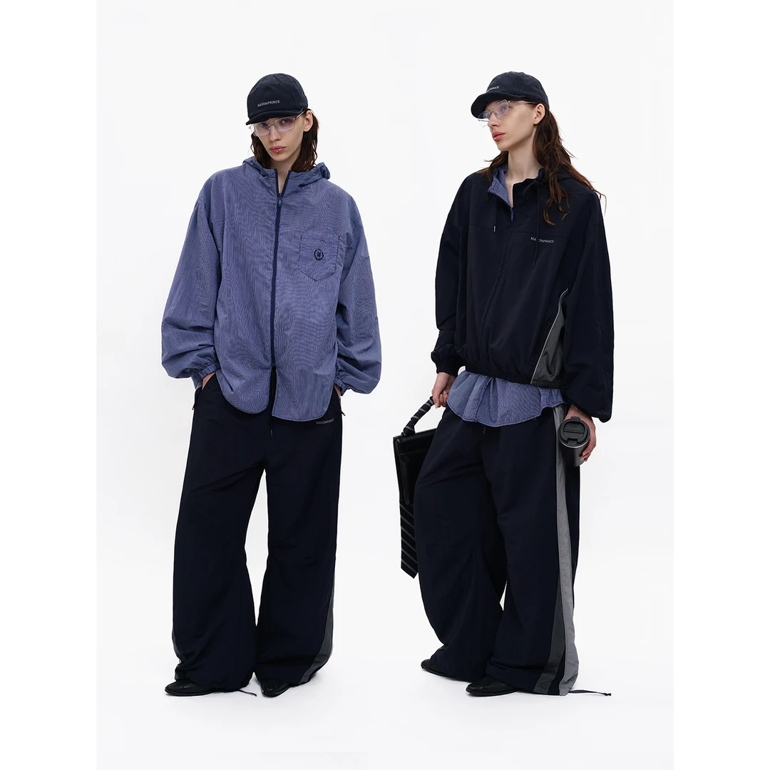 【新品】MASONPRINCE *双面穿拼条纹运动套装