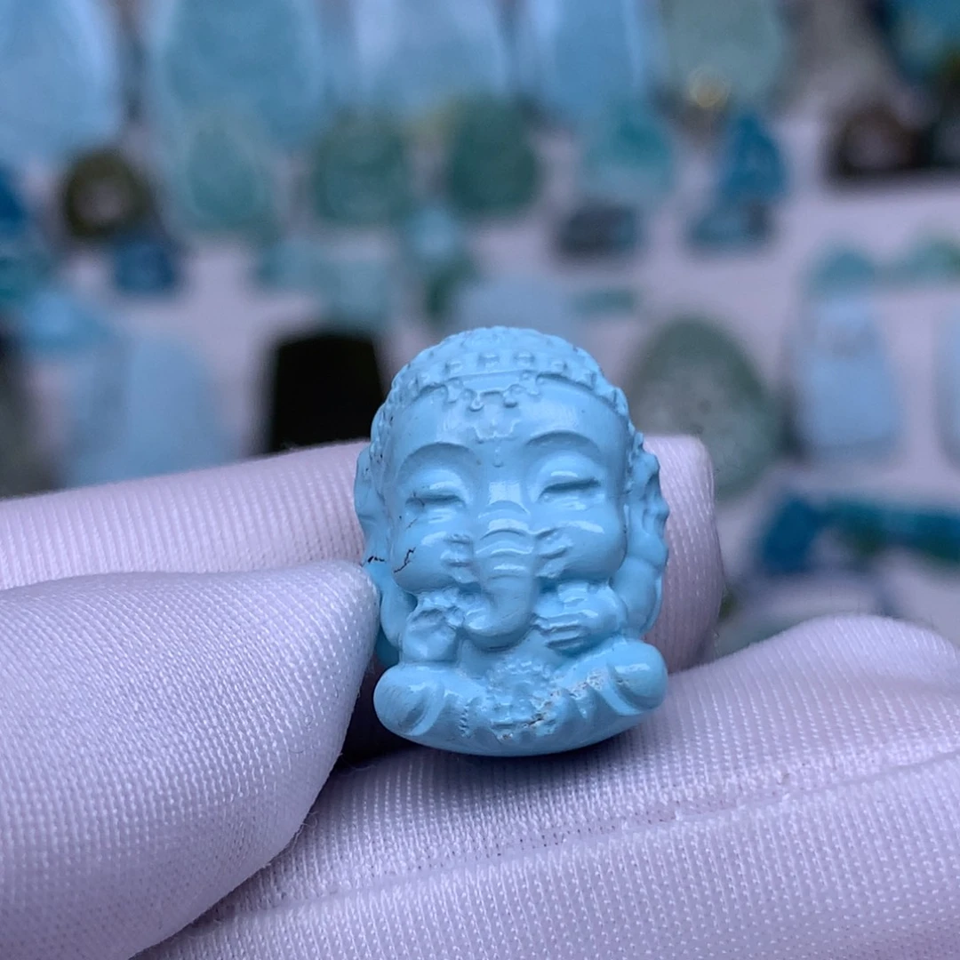 白蓝色象神宝宝3.6克