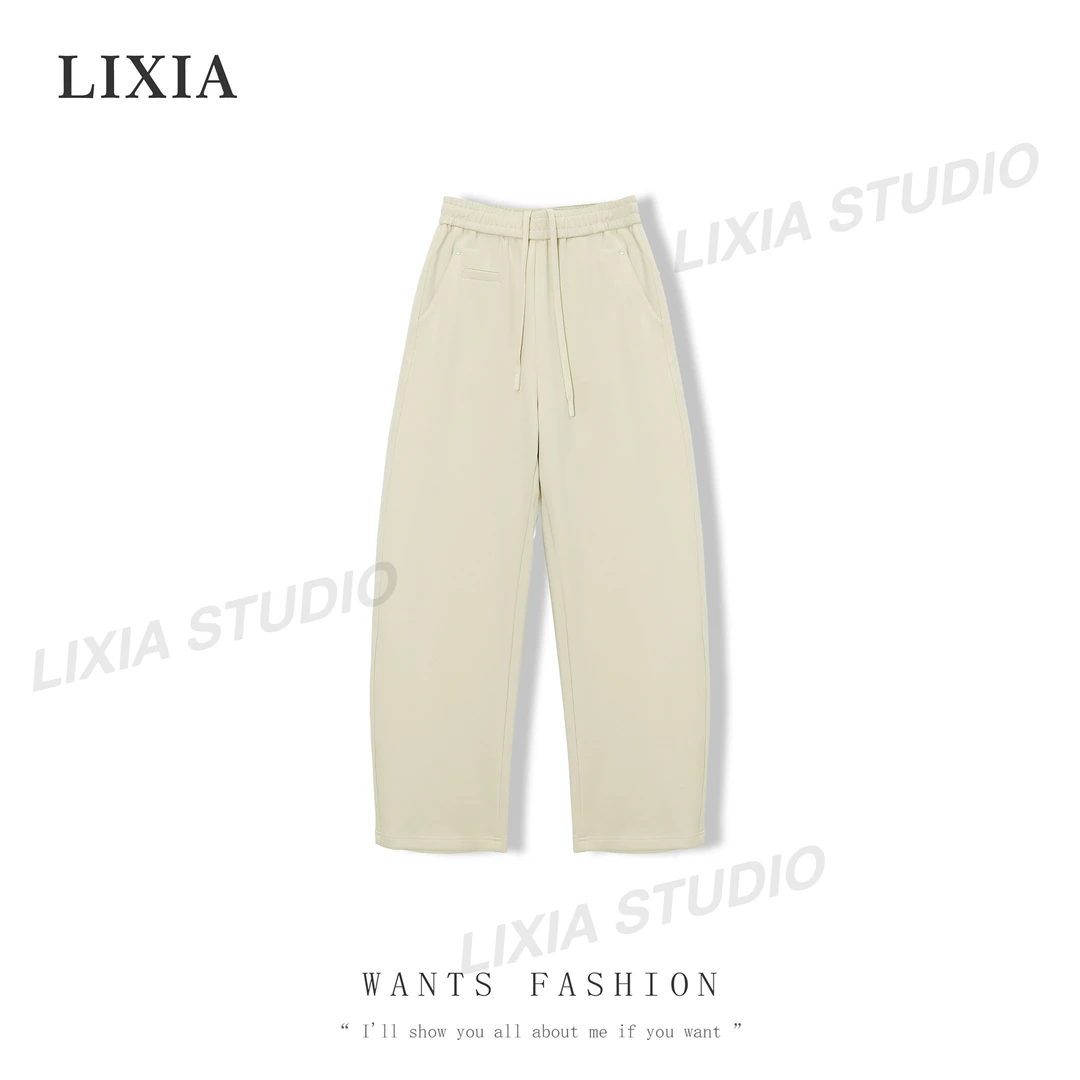 LIXIA【溶溶月】港风ins潮流新款宽松直筒休闲百搭休闲裤-3467