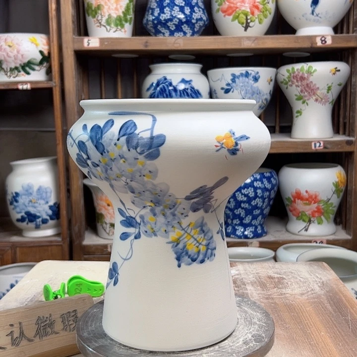 陶蘑菇兰兰紫藤新款陶瓷新款陶瓷