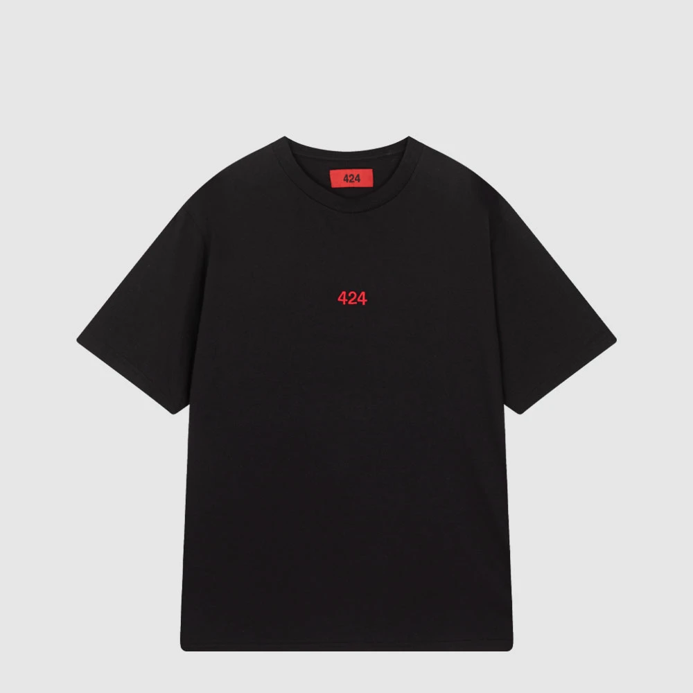 424圆领套头数字刺绣男士简约休闲百搭体恤衫短袖T恤80010590999