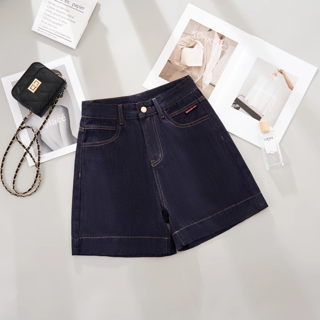 【现货+运费险】薄款大码显瘦时尚百搭阔腿宽松牛仔高腰A字短裤女