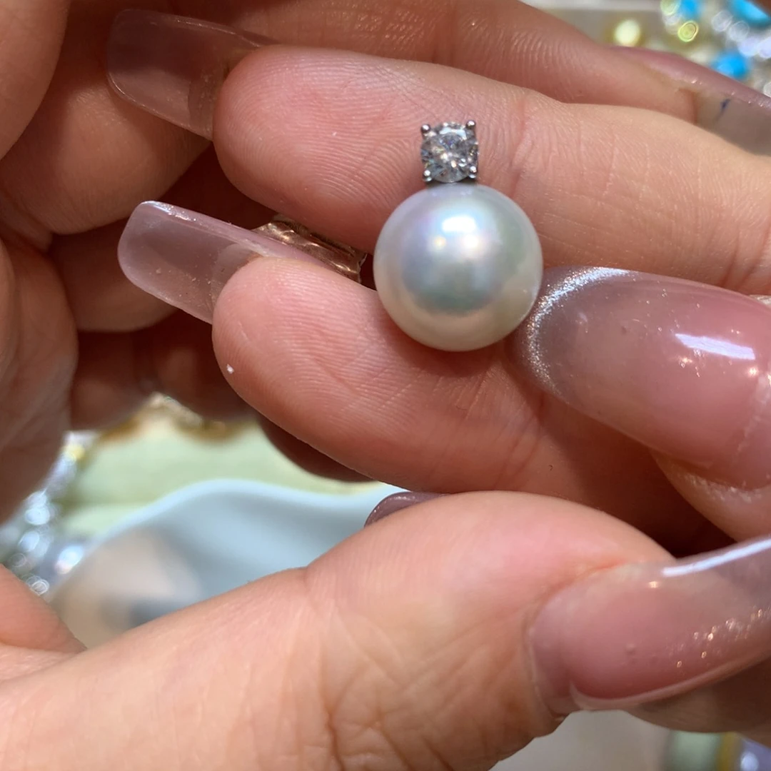 淡水珍珠颈饰银S925镶嵌